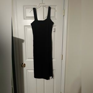 Black old navy ribbed dress with a square neck